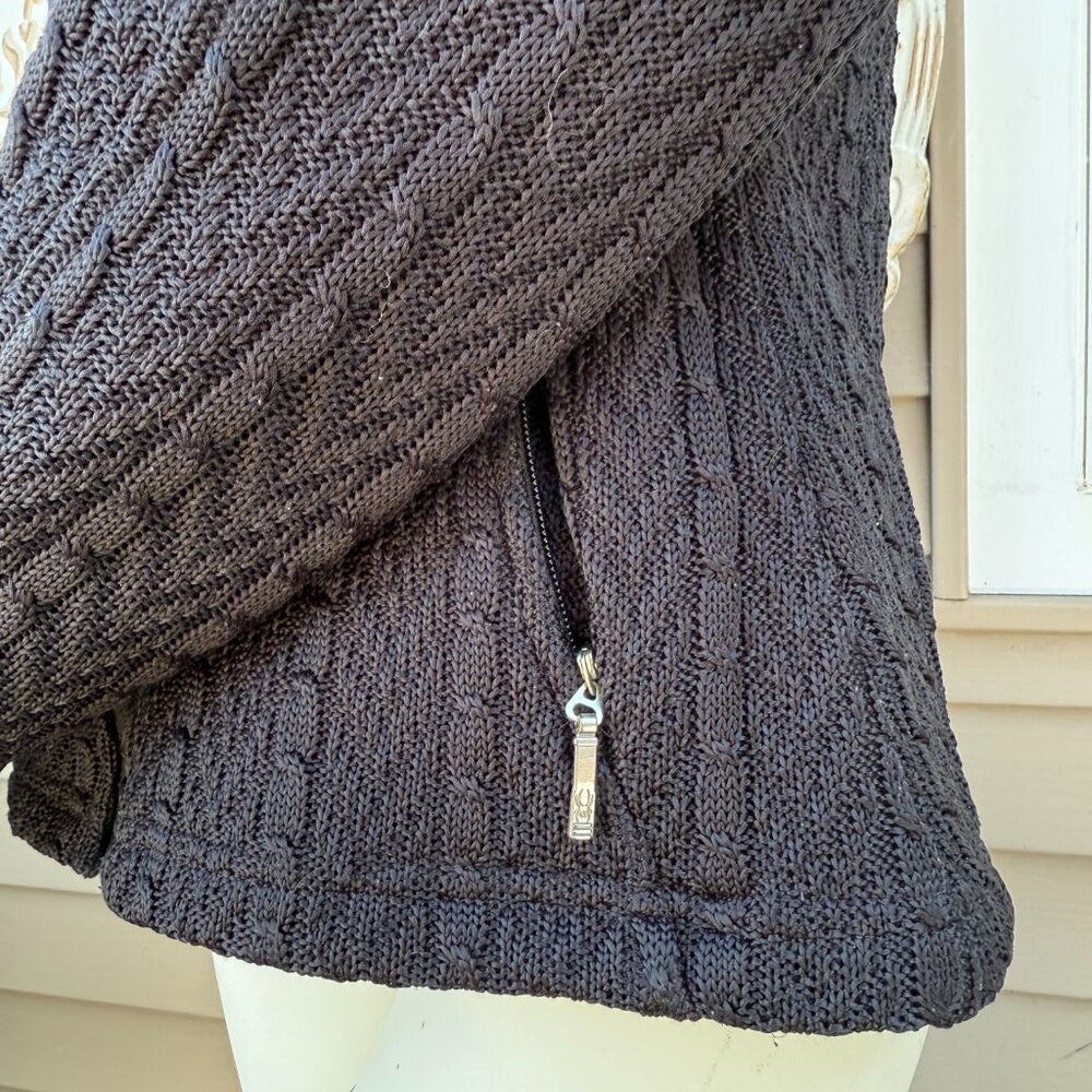 Women's Spyder Black Cable Stryke Knit Jacket - Picture 7 of 8